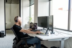 Man working at desk